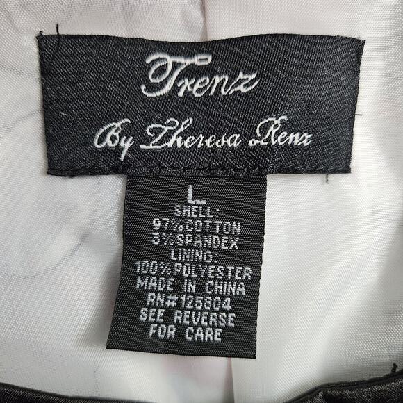 Theresa Renz Colorful Short Jacket Ribbon Embroidered Satin Trim Womens Sz L - Picture 12 of 13